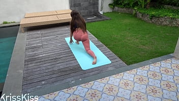 Preview 1 of Flashing Ass To Stranger - Step Sister Fucked Hard After Yoga