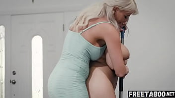 Preview 4 of Xxx Kitchen - Natasha Nice Lost A Bet And Now She Has To Clean Her BFF&#039_s House Naked!  (Natasha Nice,  London River &amp_ Seth Gamble) - Full Movie On FreeTaboo.Net