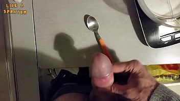 Preview 2 of Tpflogging Pussyhtml - Handjob: jerking off over a little spoon