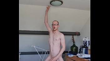 Preview 4 of La Perra Cachera - Sexy twink showing shaved skinny naked body - showing tiny ass - jerking big cock