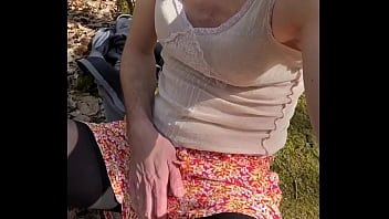 Preview 2 of Public Fisting Till Squirt - Sissy diaper boy in public