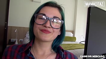 Preview 2 of Sex Bf Xx Com Www - CARNEDELMERCADO - (Alex Moreno,  Clara Lucia) - Hot Blue Hair Latina With Perfect Tits And Ass Hardcore Sex With Casting Agent