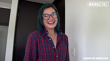 Preview 1 of Sex Bf Xx Com Www - CARNEDELMERCADO - (Alex Moreno,  Clara Lucia) - Hot Blue Hair Latina With Perfect Tits And Ass Hardcore Sex With Casting Agent