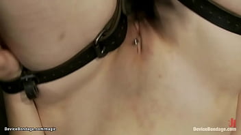 Preview 2 of First Women Self Sex Video - Ginger sub strapped and suspended