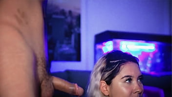 Preview 2 of Amateur Mature Wife Gangbang - Blonde with her angelic face full of cum seduces you with her skunky behavior