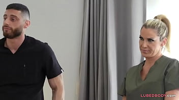 Preview 1 of Japane Hotel Room Zabardasti Sex - Masseur couple confused a criminal with tiny applicant - Kayla Paige,  Coco Lovelock and Billy Boston