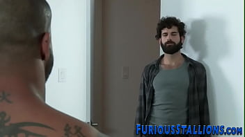 Preview 4 of Shemale Ride Until He Explode - Buff black guys long dong sucked by bear