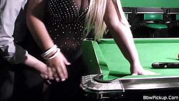 Preview 2 of Strapon Grannies - BBW gives head and fucked on pool table