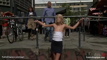 Preview 2 of Girlfriends X - Strapped arms blonde fucked in public