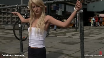 Preview 1 of Girlfriends X - Strapped arms blonde fucked in public