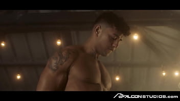 Preview 1 of Ilma Plasto - FalconStudios - Massive Muscled Hunk Dominates BF At The Ski Spa - Skyy Knox ,  Kenzo Alvarez