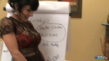 Preview 1 of Hot Boob Masturbatiin - Brunette MILF with big boobs gets her hands on a fat cock