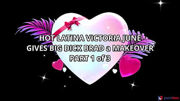 Preview 1 of Sani Leoanx - Hot latina Victoria June gives big dick Brad a makeover