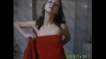 Preview 3 of Two Girls One Boy Strapon - Foxy brunette Tanya eagerly sucking off