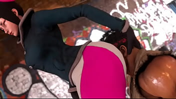 Preview 1 of Bnw Baw - Juri Han X Ryu Ass Worship