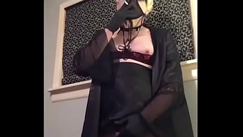 Preview 2 of Russian Couple Anal Sex - CD Nikki: Panty smoker,  pantyhose cumshot