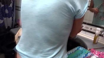 Preview 1 of Xxx Video All 18 Sal - Very excited mature asks stepson to put her huge cock in her before cumming on her tits