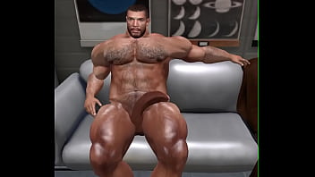 Preview 3 of Cash Momi - big hunk cam heyward resting after hard game