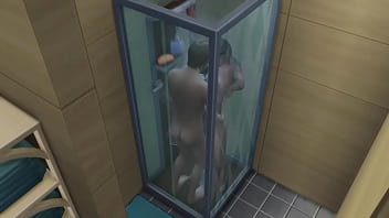 Preview 2 of Mom And Bithi And Papa Xxx Video - Сисястая шоколадка трахнула белого в душе спортзала