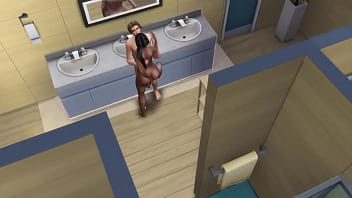 Preview 1 of Mom And Bithi And Papa Xxx Video - Сисястая шоколадка трахнула белого в душе спортзала