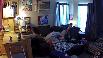 Preview 1 of Bbn7com Red - Cabin Cam shows Slutty Air BNB Rental Host Sucking Cock
