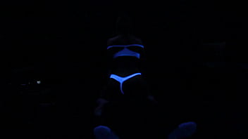 Preview 1 of Bbw Woman Man - Scarlett Johnson Blacklight Sex MAIN 2