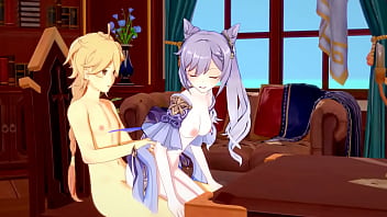Preview 3 of Kannada Cut Wife Sex Video - Genshin Impact Hentai - Aether x Ganyu Blowjob and fucked - Japanese Asian Manga Anime Game Porn