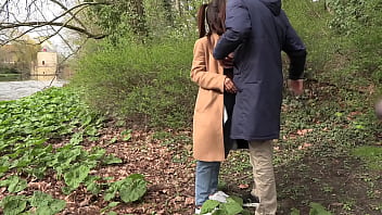 Preview 1 of Skinny Asian Granny Fucking - Outside facial cumshot from ActorFab on Aleyda Guzmann near the Brugge river