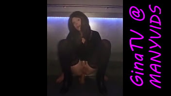 Preview 3 of Sixe And G - GinaTV Elivator Tranny Flash