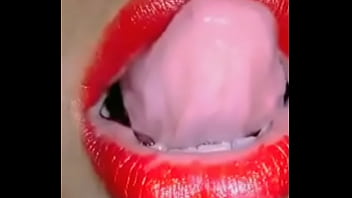 Preview 4 of Sally Danglo - horny play with her lips