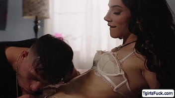 Preview 2 of Alena Dashiell Nude - Ts Ariel Demure deepthroats blowjob 69 and anal barebacked