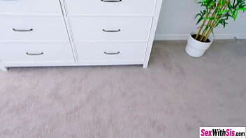 Preview 2 of Mia Khalifa Full Six Video Had - Petite teen stepsister giving a blowjob to her lucky big dick stepbrother