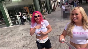 Preview 1 of Sleeping Sex Mp4 - Jessica Morgan   Roxi Keogh get caught wearing nappies in public! | (April 2022)
