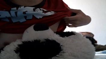 Preview 2 of Hd Gori - Twink Boy Humps Giant Teddy Bear