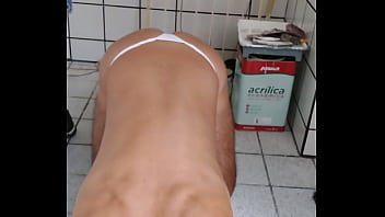 Preview 3 of Mom And Me Dad At Home - Lasysilva de calcinha enterrada na bunda