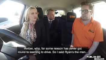 Preview 1 of Police Swc - Busty MILF in stockings outdoor and in car fucked by hubby