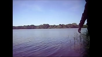Preview 1 of Sexy Romantk Fuck - 087 Swimming with PVC suit in the lake