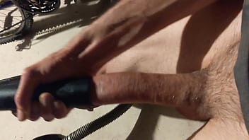 Preview 3 of Doly Teen - Vacuum cum,  long uncut cock - hold the hose on your hose_ feel the foreskin flap in the air