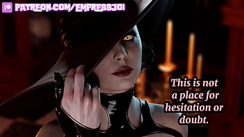Preview 1 of Bokep 15 Thun - Femdom Hentai JOI: Dominated By Lady Dimitrescu (ass,  boobs,  feet)