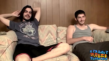 Preview 1 of Japanees Black - Straight thugs Devin Reynolds and Daniel Delong cum together