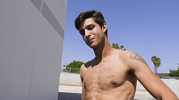 Preview 1 of Japanese Real Futnri - Muscle Jock Rails Gorgeous Hunk - Carter Woods,  Elliot Finn - NextDoorBuddies