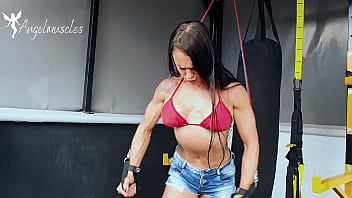 Preview 4 of Real Fingering Mms - Upper body workout and flex