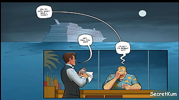 Preview 1 of Virgin Defliration Blooded - Bubble butt princess 4 - Caught Fucking on a cruise Ship Deck - Teen Anal Fisting