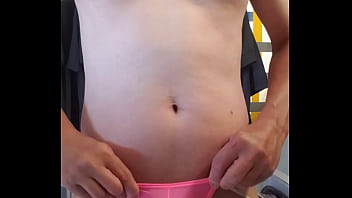 Preview 2 of Phim Dit Dvl Com - Pink thong G-string underware underpant  bikini