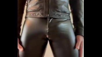 Preview 2 of Hot Mom And Son Condom Video - Leather : cock and ass