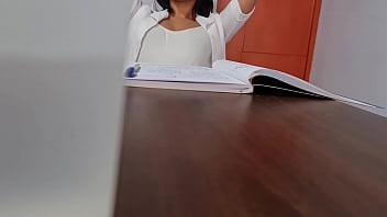 Preview 3 of Boobs Press Forcefully - bajo faldas de hermanastra colombiana sin calz&oacute_n