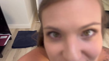 Preview 3 of Bipasa Baso - Natural Titty Fucking BJ Ends With Cum All Over Kenzie Love Fanbangs