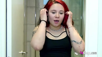 Preview 1 of Seducing Friends Husband - Sweet redhead teen masturbates in the shower for all of us to see!