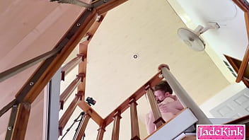 Preview 4 of Dj Telanjang - Dangerous staircase rough BDSM fuck and creampie