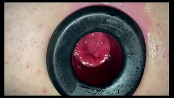 Preview 2 of Mature Girdle Fitters British - Gaping and looking deep inside my ass through my large Meo anal ring. Full close up